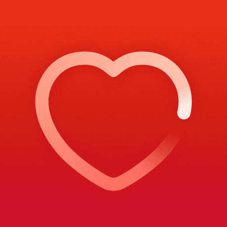This is the logo of Heart Rate app.